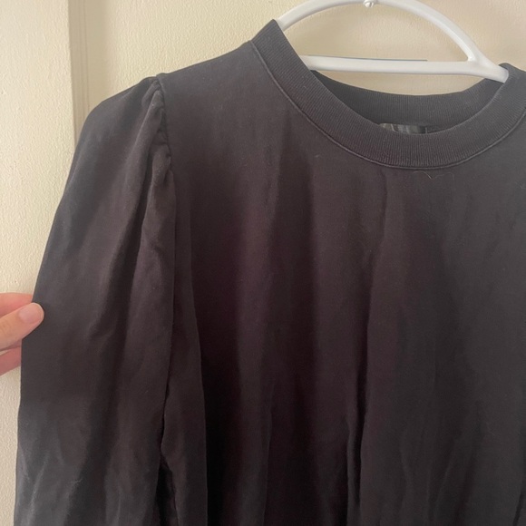 Summersalt The Softest French Terry Puff Sleeve Pulloverblack size large - Picture 3 of 12